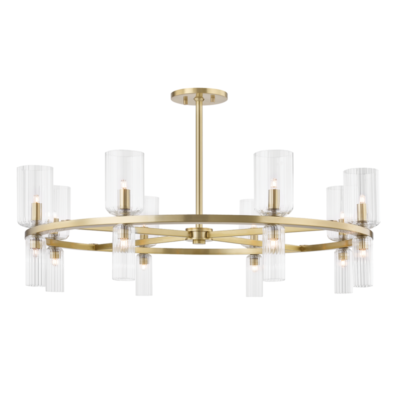 Mitzi 16 LIGHT CHANDELIER H384816 Chandeliers Mitzi Antique Brass  