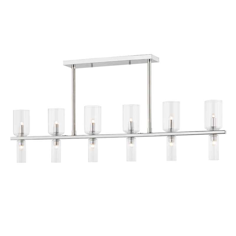 Mitzi 12 LIGHT ISLAND H384912 Linear Chandeliers Mitzi Nickel  