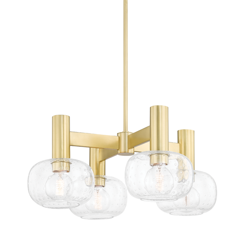 Mitzi 4 LIGHT CHANDELIER H403804 Chandeliers Mitzi Antique Brass  