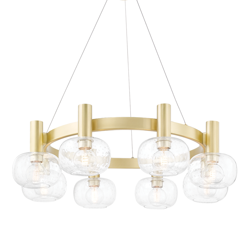 Mitzi 8 LIGHT CHANDELIER H403808 Chandeliers Mitzi Antique Brass  