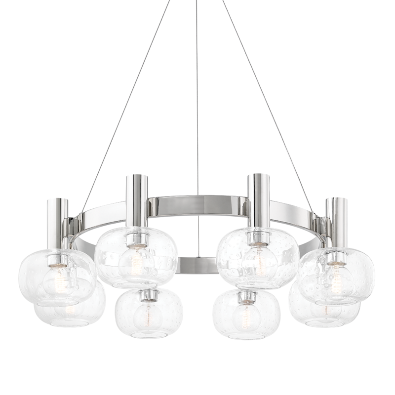 Mitzi 8 LIGHT CHANDELIER H403808 Chandeliers Mitzi Nickel  