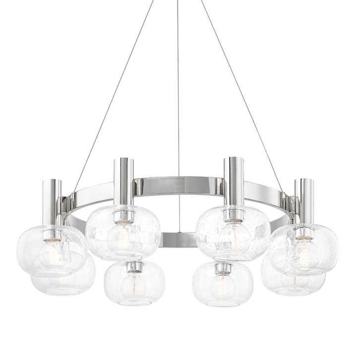 Mitzi 8 LIGHT CHANDELIER H403808 Chandeliers Mitzi Nickel  