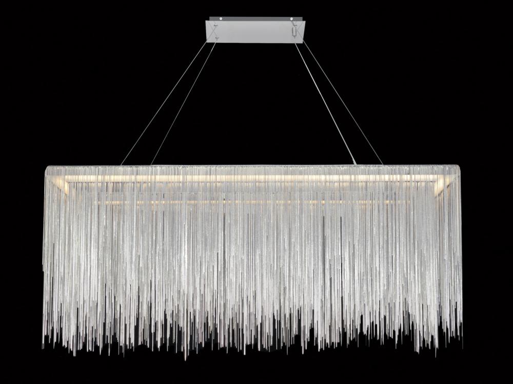 Avenue Lighting FOUNTAIN AVE. COLLECTION CHROME JEWELRY RECTANGLE HANGING FIXTURE HF1201-CH Chandeliers Avenue Lighting Chrome  
