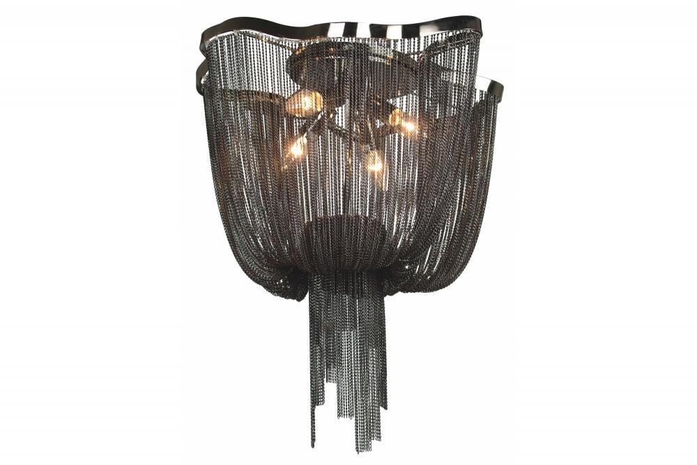 Avenue Lighting MULLHOLAND DR. BLACK DRAPED CHAIN FLUSH MOUNT HF1403