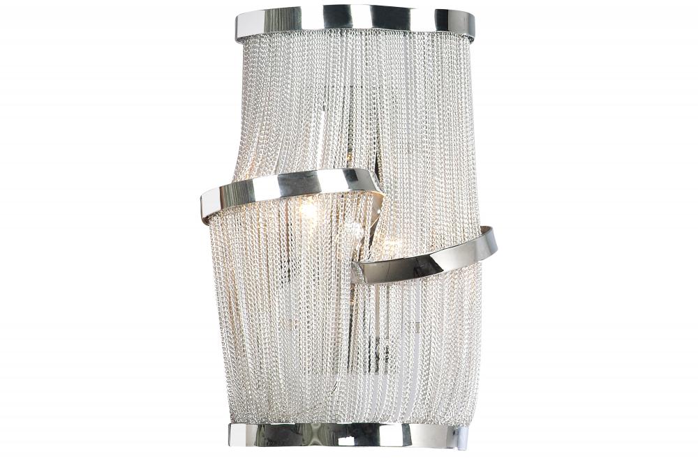 Avenue Lighting MULLHOLAND DRIVE COLLECTION CHROME CHAIN WALL SCONCE HF1404 Wall Sconces Avenue Lighting Chrome  