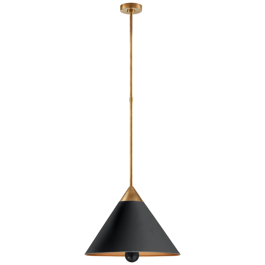 Visual Comfort Cleo Pendant Mini-Pendants Visual Comfort & Co. Antique-Burnished Brass Black 