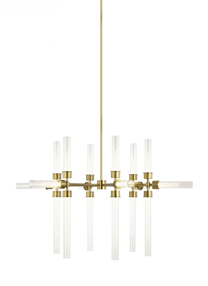 Tech Lighting Linger 18 Light Chandelier Chandeliers Visual Comfort Modern Natural Brass  