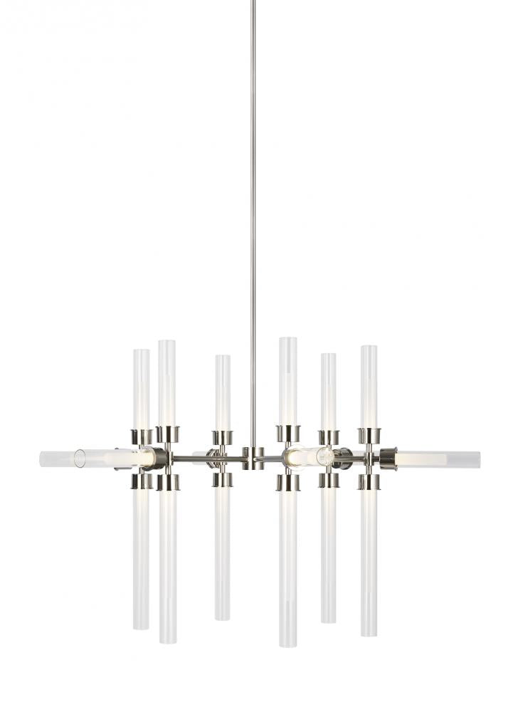 Tech Lighting Linger 18 Light Chandelier Chandeliers Visual Comfort Modern Polished Nickel  