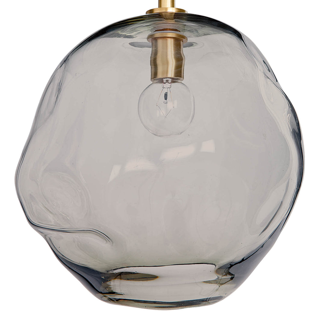 Regina Andrew  Molten Pendant Large With Smoke Glass (Natural Brass) Pendants Regina Andrew   