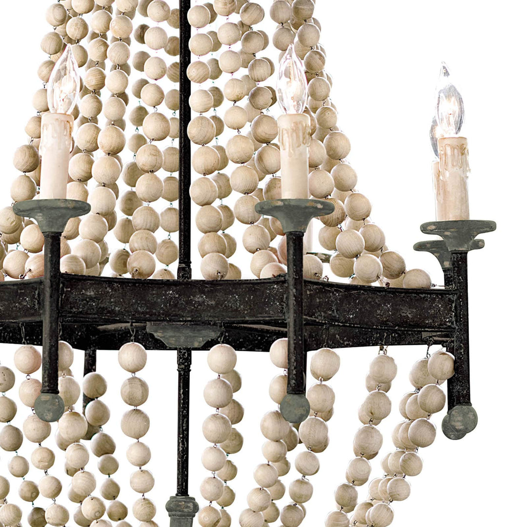 Regina Andrew  Wood Beaded Chandelier Chandeliers Regina Andrew   