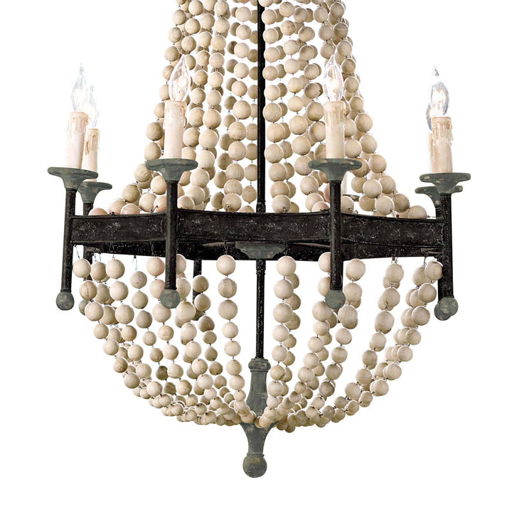 Regina Andrew  Wood Beaded Chandelier Chandeliers Regina Andrew   