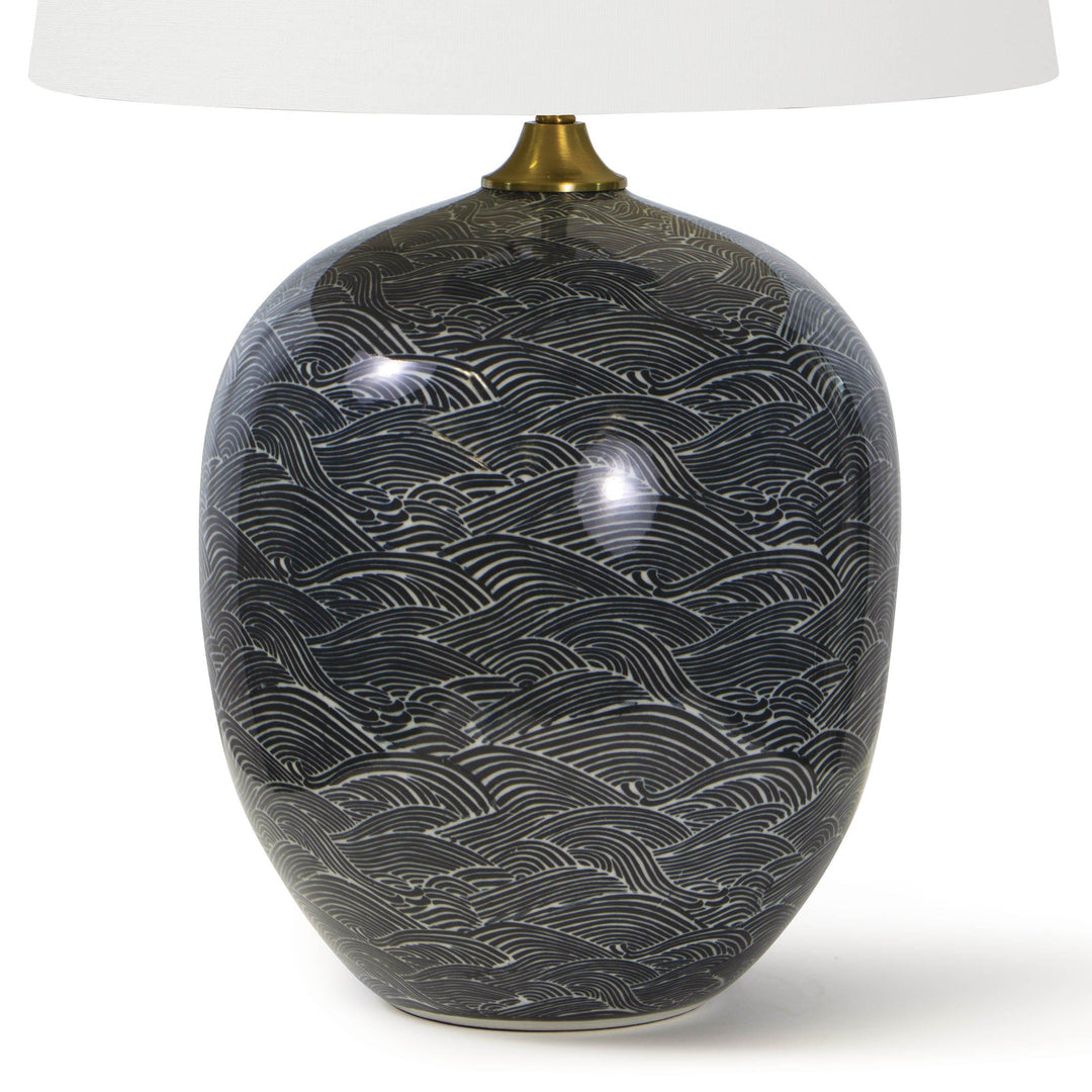 Regina Andrew  Harbor Ceramic Table Lamp (Black) Table Lamps Regina Andrew   