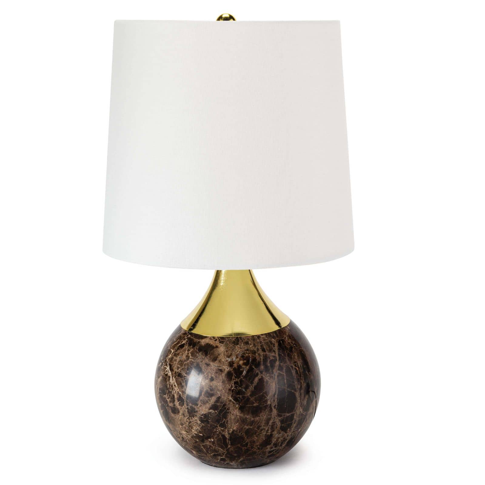 Regina Andrew  Barrett Marble Mini Lamp (Gold) Lamp Regina Andrew Brown  