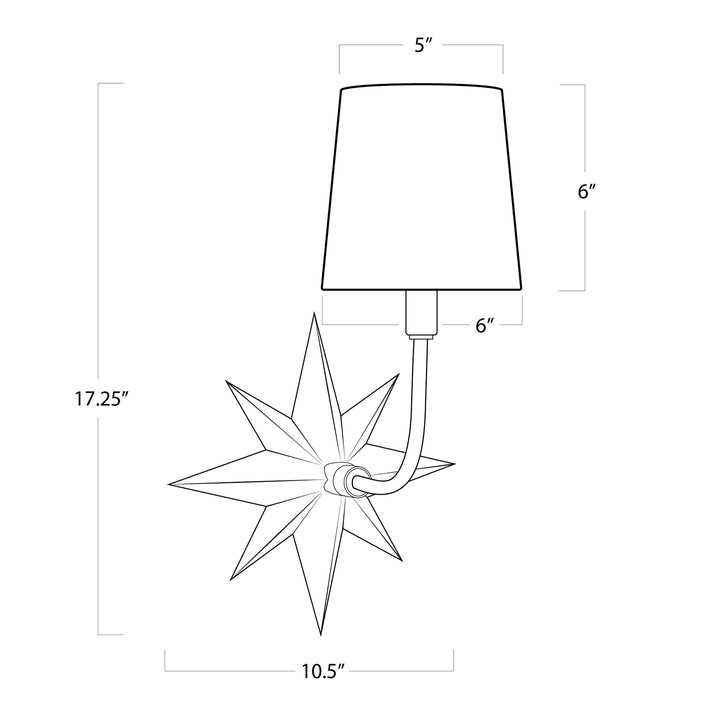 Regina Andrew  Etoile Sconce Wall Sconces Regina Andrew   