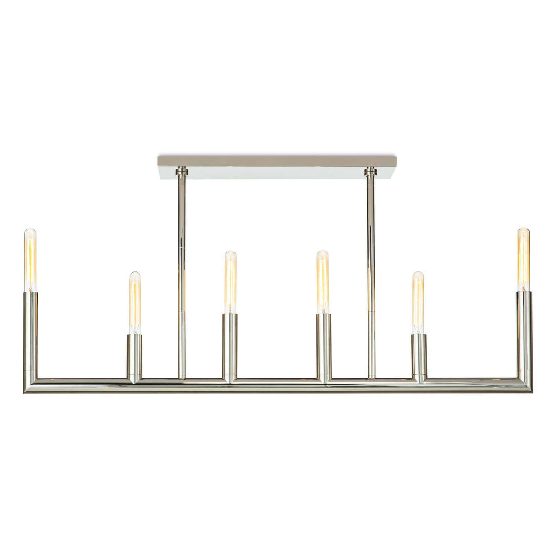 Regina Andrew  Wolfe Linear Chandelier Chandeliers Regina Andrew Polished Nickel  