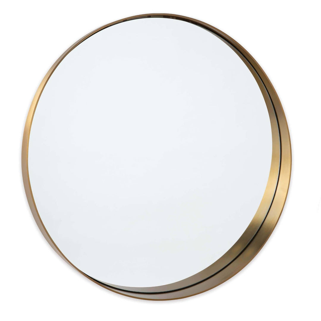 Regina Andrew  Gunner Mirror Round (Natural Brass) Mirrors Regina Andrew Natural Brass  