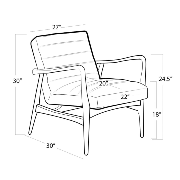 Regina Andrew Piper Chair (Antique Black Leather) Chairs Regina Andrew   