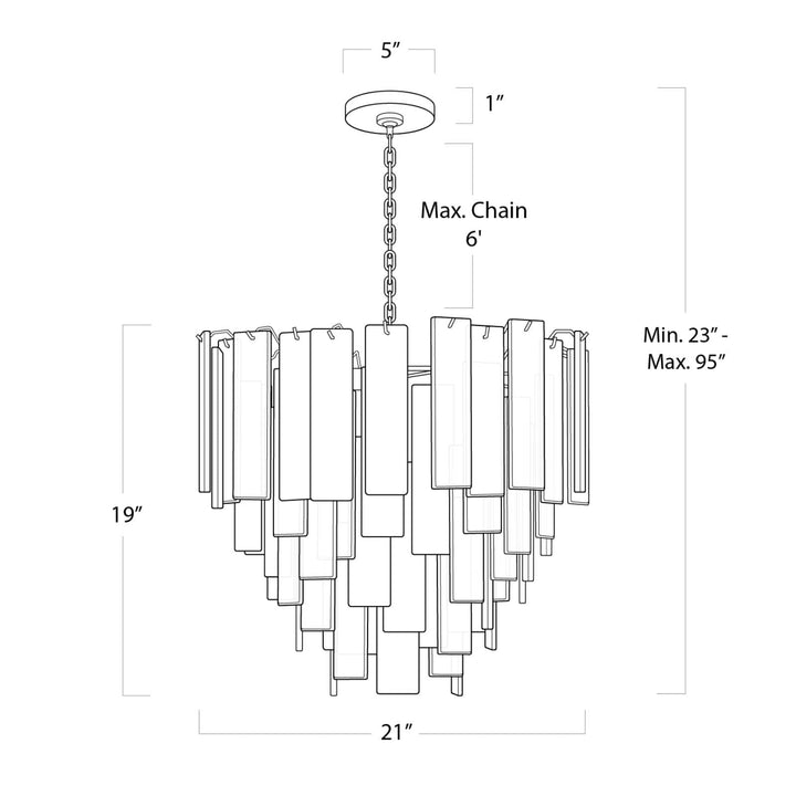 Regina Andrew  Glacier Chandelier Small Chandeliers Regina Andrew   