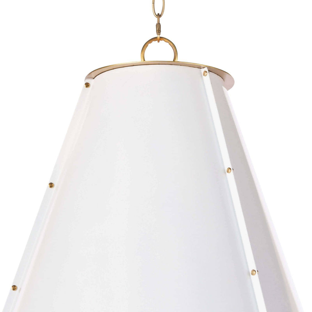 Regina Andrew  French Maid Chandelier Large (White and Natural Brass) Chandeliers Regina Andrew   