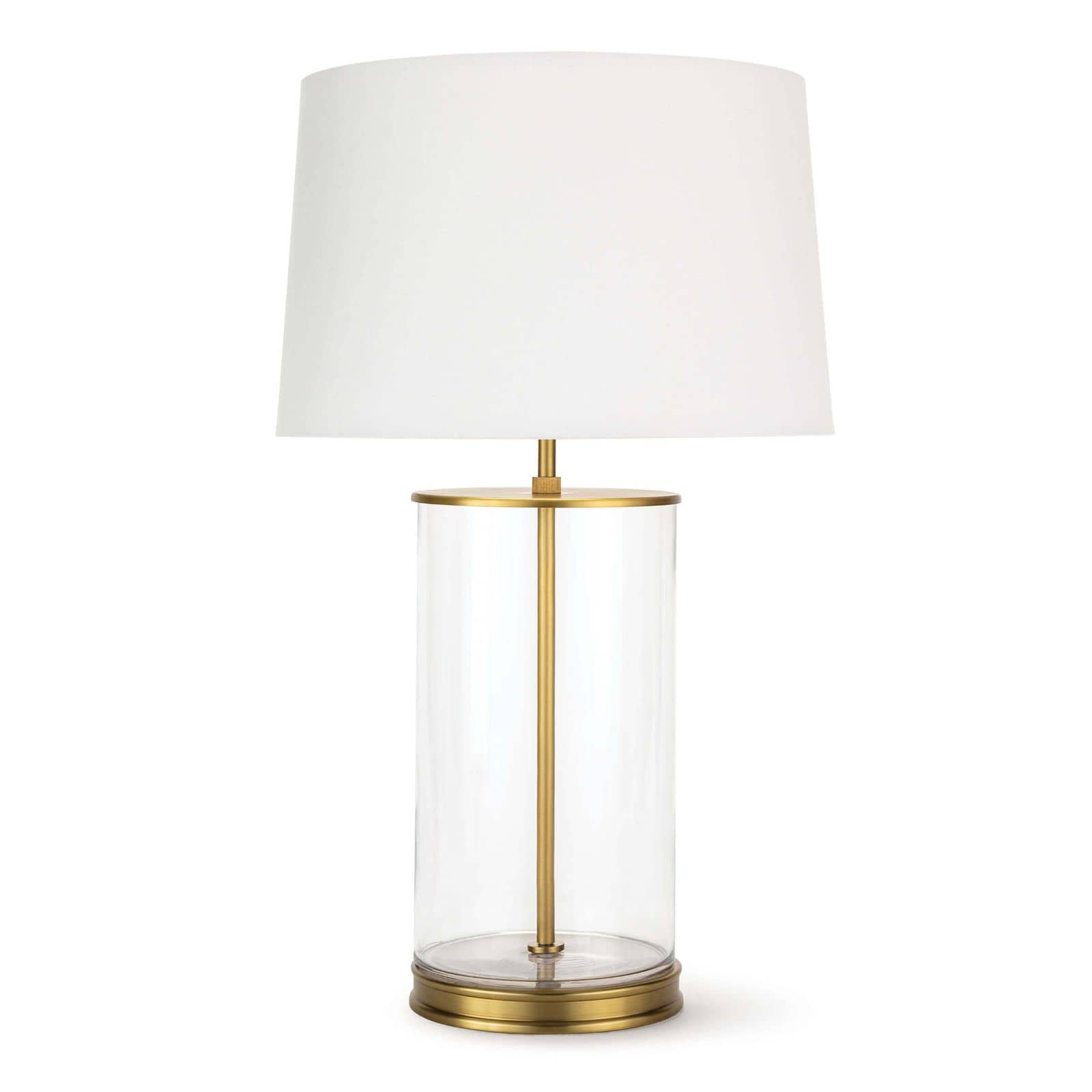 Regina Andrew  Magelian Glass Table Lamp (Natural Brass) Lamp Regina Andrew Clear  