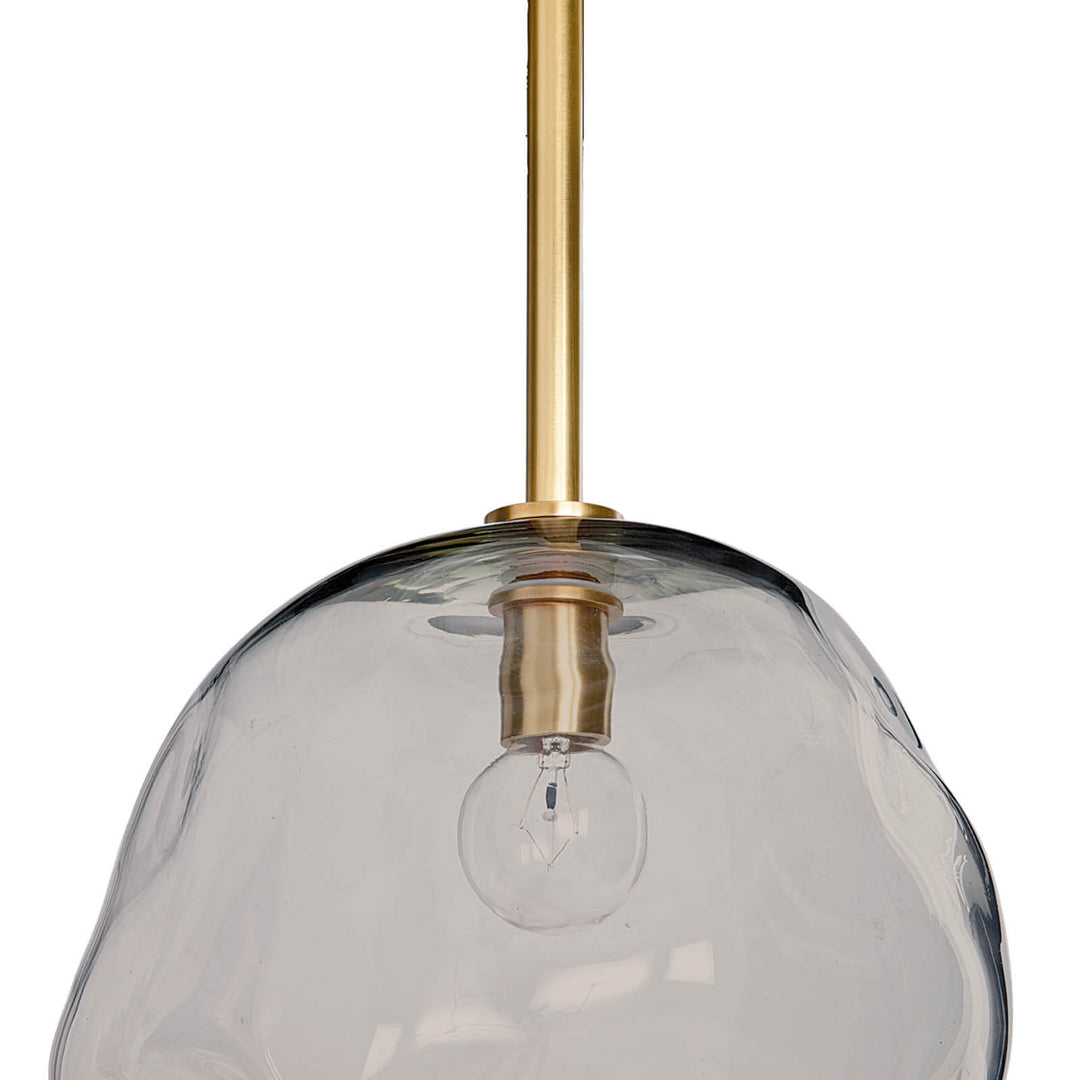 Regina Andrew  Molten Pendant Large With Smoke Glass (Natural Brass) Pendants Regina Andrew   