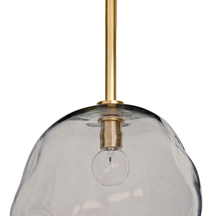 Regina Andrew  Molten Pendant Large With Smoke Glass (Natural Brass) Pendants Regina Andrew   