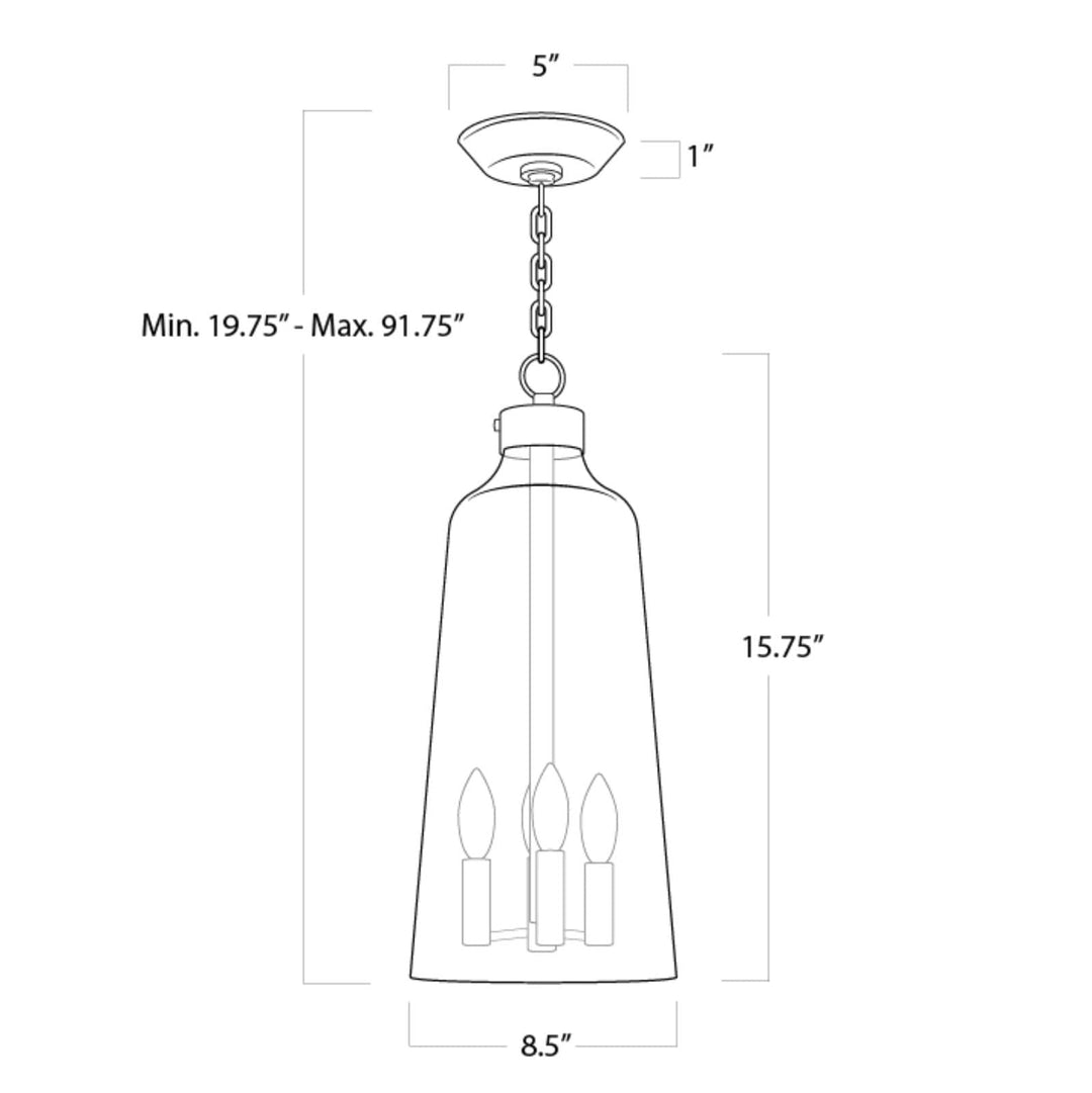 Regina Andrew  Wythe Glass Pendant Pendants Regina Andrew   