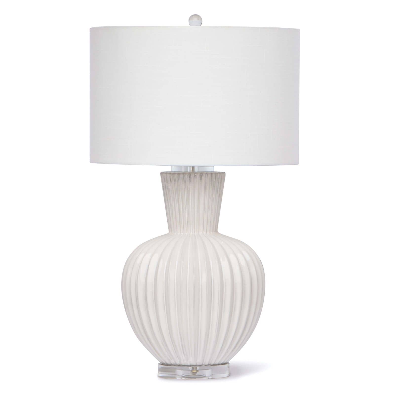 Regina Andrew  Madrid Ceramic Table Lamp (White) Lamp Regina Andrew White  