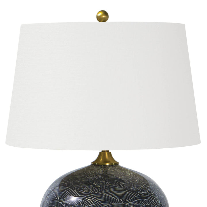 Regina Andrew  Harbor Ceramic Table Lamp (Black) Table Lamps Regina Andrew   