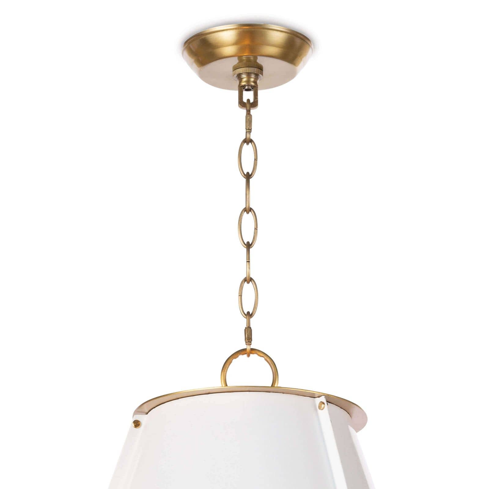 Regina Andrew  French Maid Chandelier Large (White and Natural Brass) Chandeliers Regina Andrew   