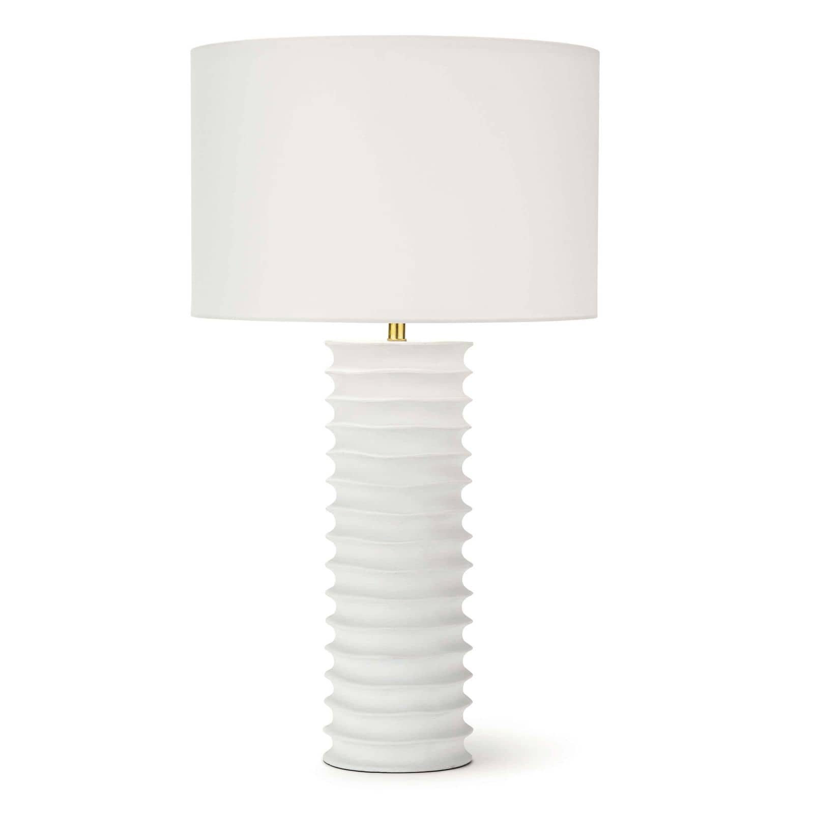 Regina Andrew  Nabu Metal Column Table Lamp (White) Lamp Regina Andrew White  