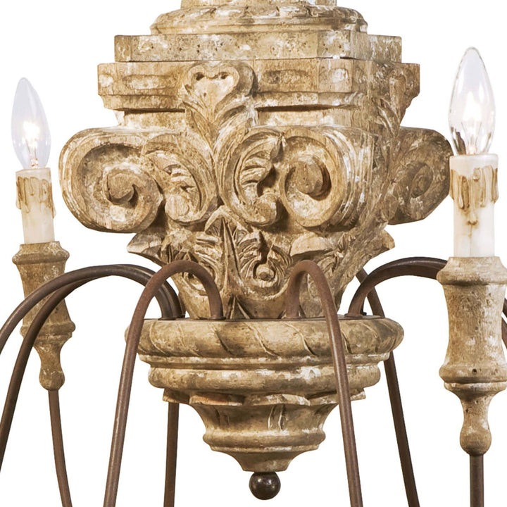 Regina Andrew  Wood Carved Chandelier Chandeliers Regina Andrew   