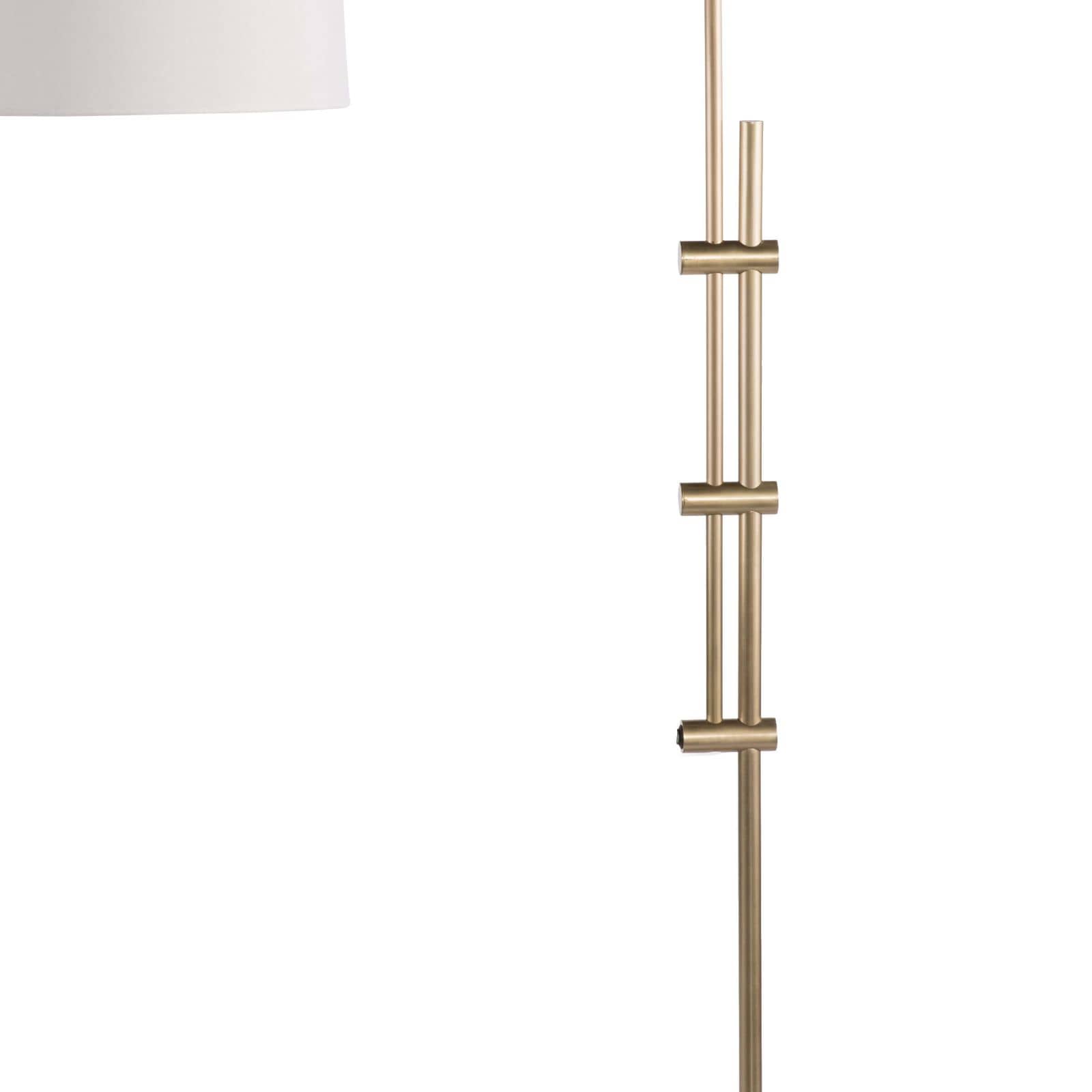 Regina Andrew Arc Floor Lamp With Fabric Shade (Natural Brass)