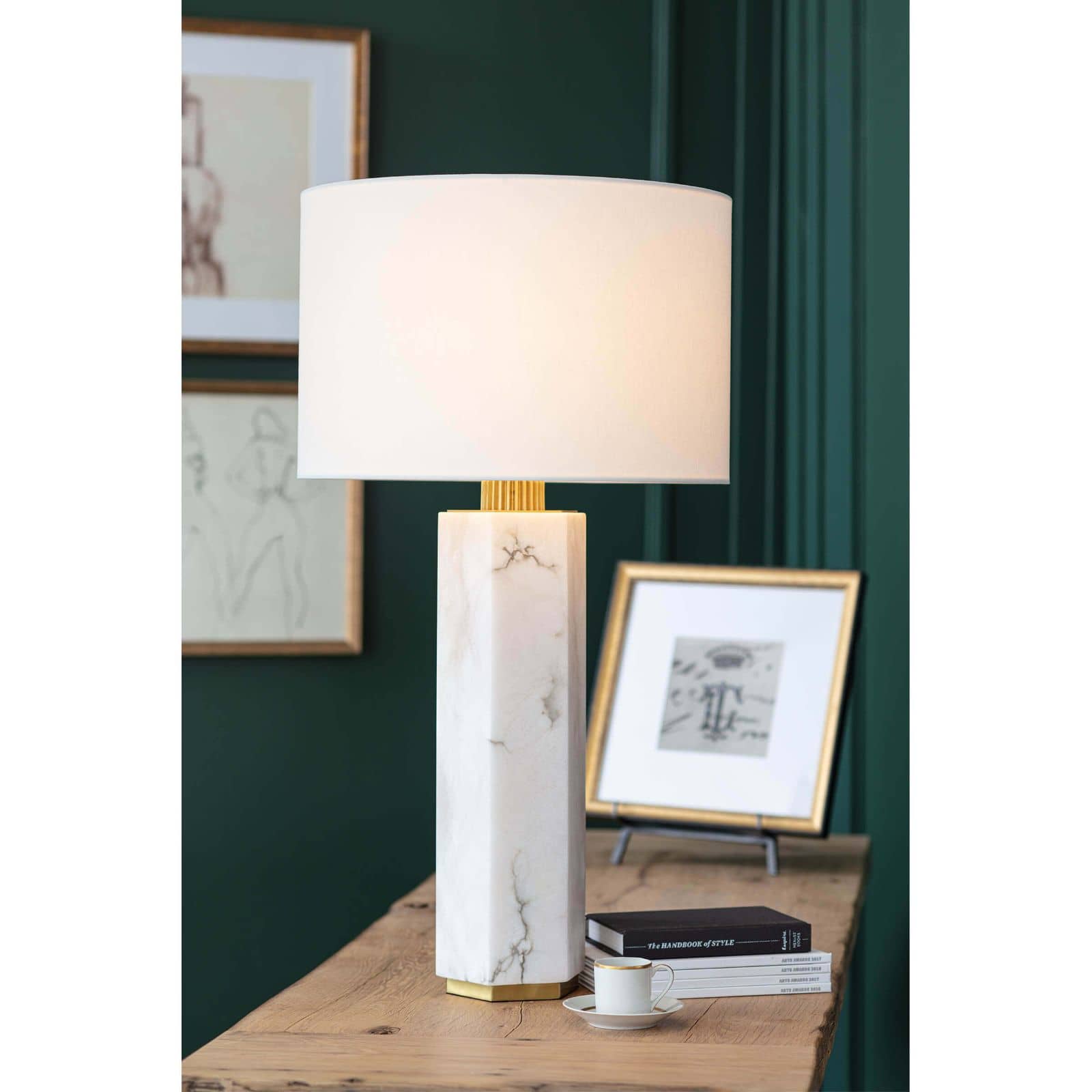Regina Andrew Gear Alabaster Table Lamp