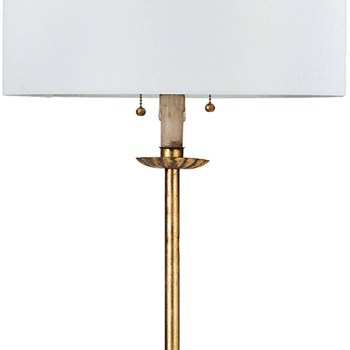 Regina Andrew  Clove Stem Floor Lamp (Antique Gold Leaf) Table Lamps Regina Andrew   