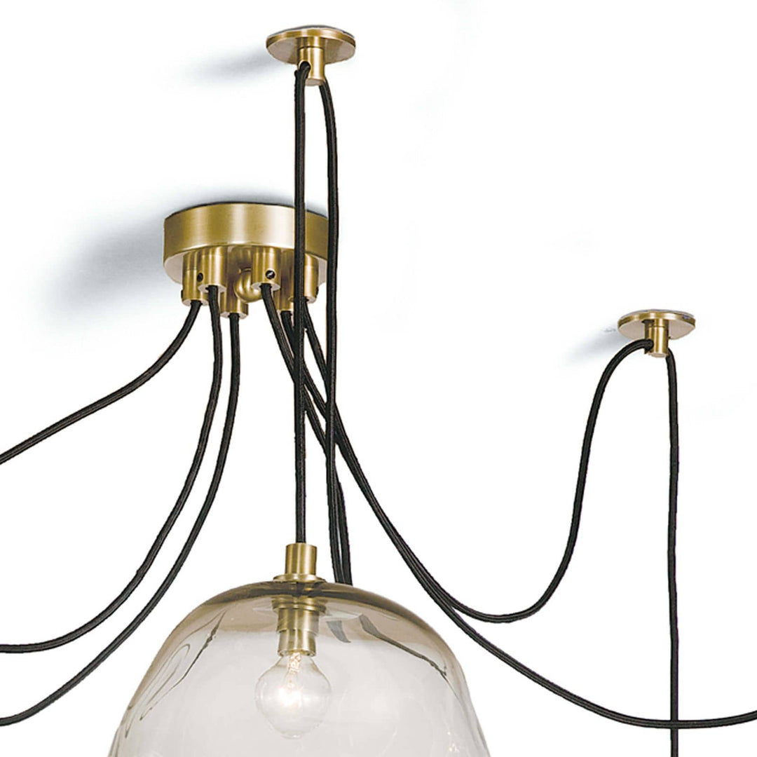 Regina Andrew  Molten Spider Large With Smoke Glass (Natural Brass) Pendants Regina Andrew   