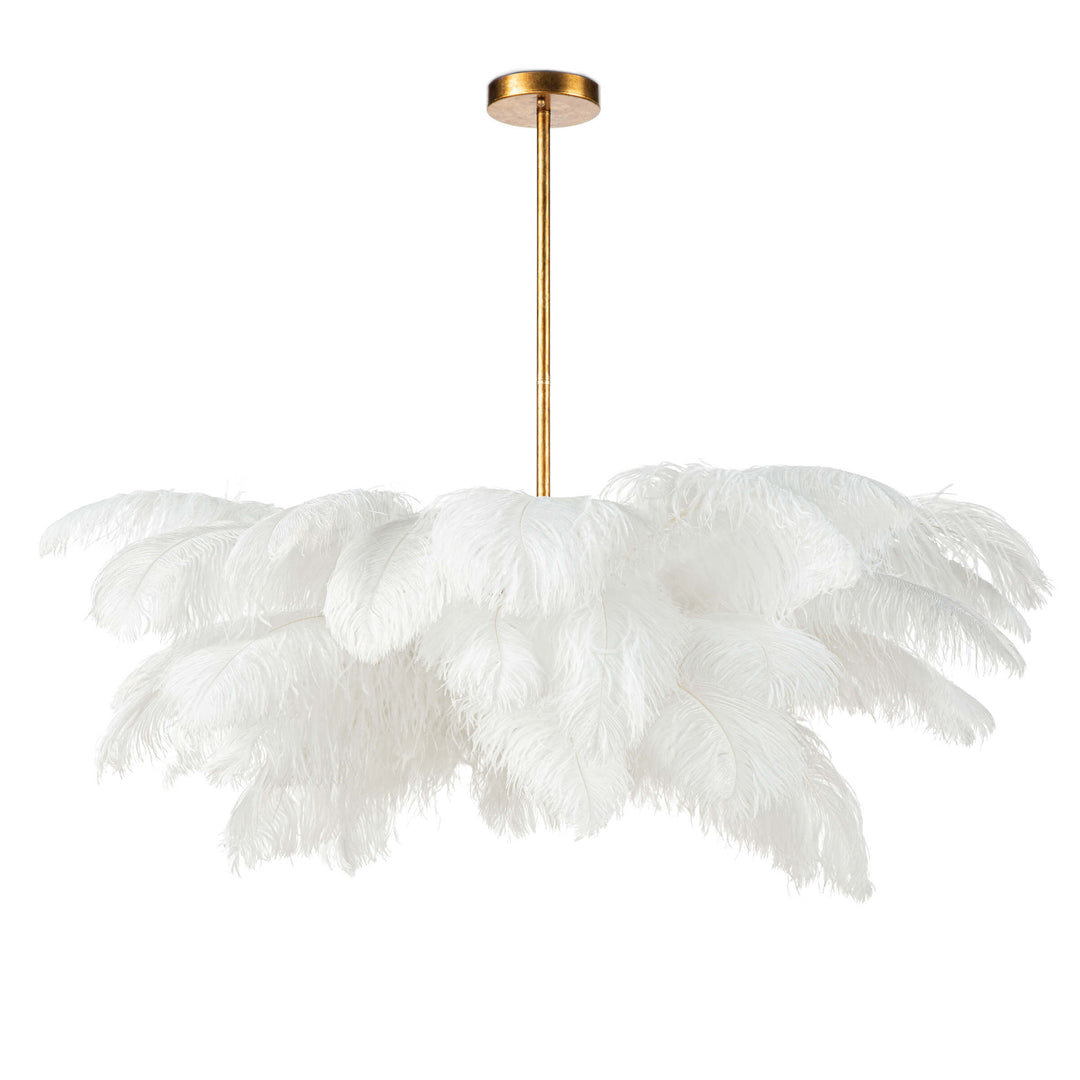 Regina Andrew  Josephine Feather Chandelier Chandeliers Regina Andrew Gold Leaf  