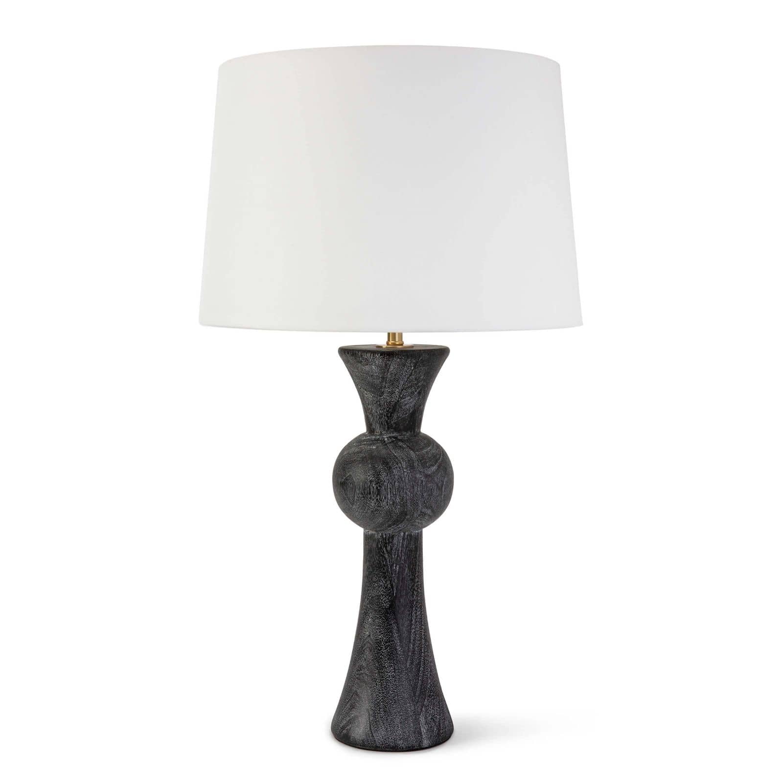 Regina Andrew  Vaughn Wood Table Lamp (Limed Oak) Lamp Regina Andrew Ebony  
