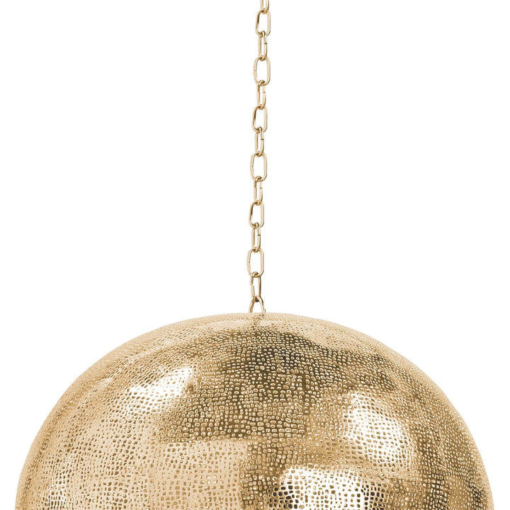 Regina Andrew  Pierced Metal Sphere Pendant (Natural Brass) Pendants Regina Andrew   