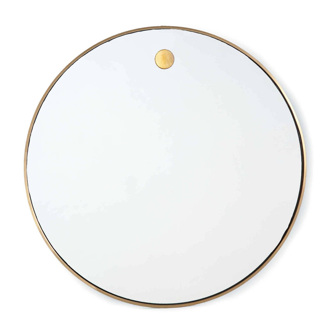 Regina Andrew  Hanging Circular Mirror Mirrors Regina Andrew Polished Brass  