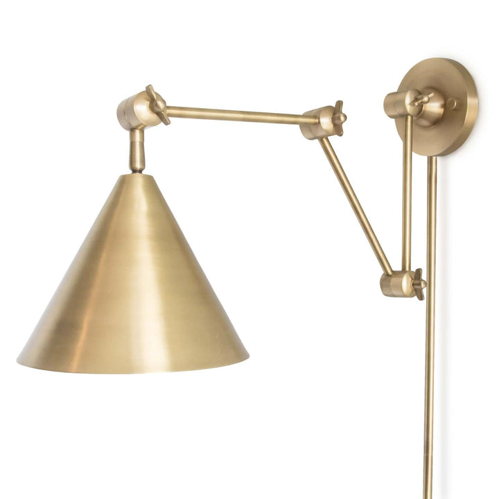 Regina Andrew Zig-Zag Task Sconce (Natural Brass)