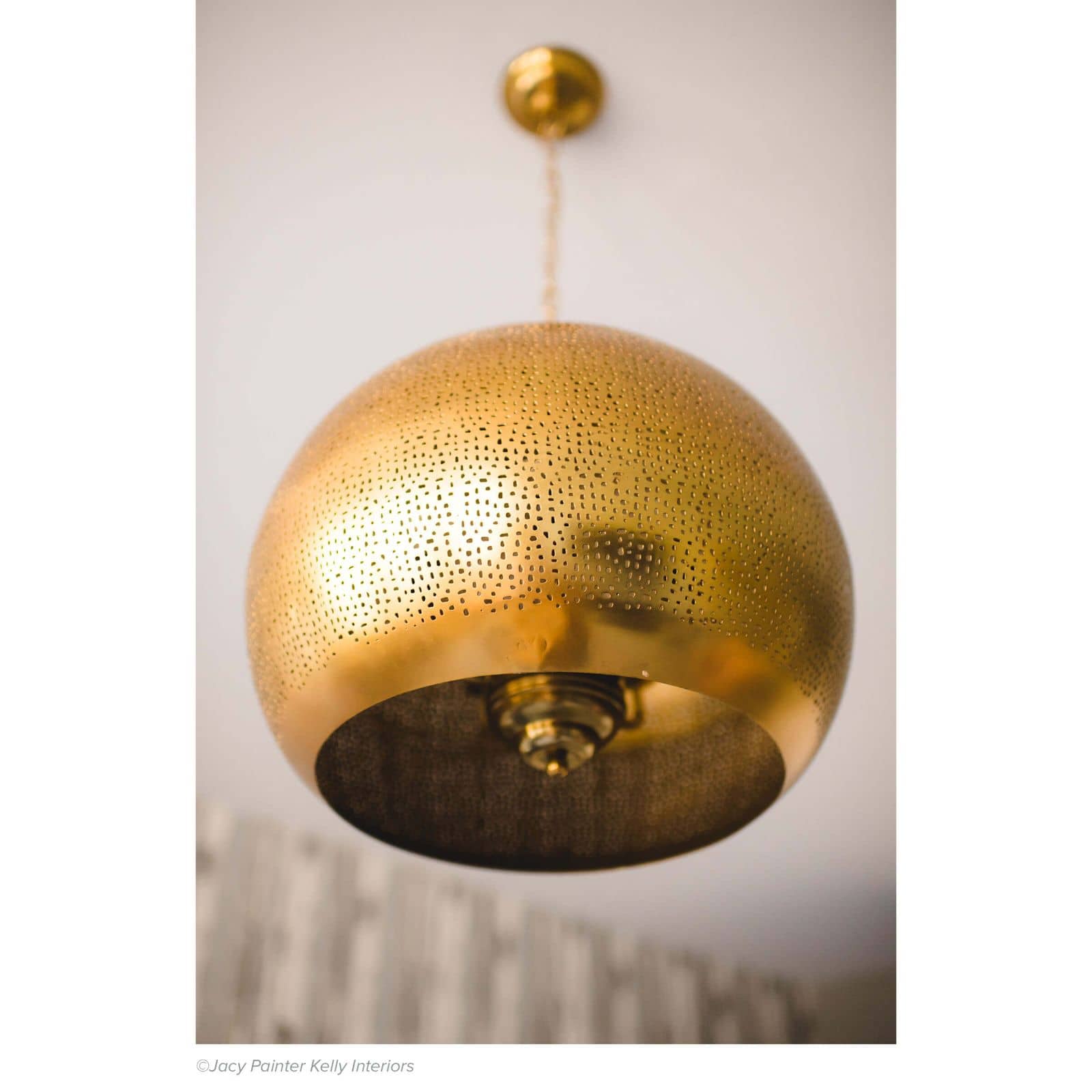 Regina Andrew  Pierced Metal Sphere Pendant (Natural Brass) Pendant Regina Andrew   