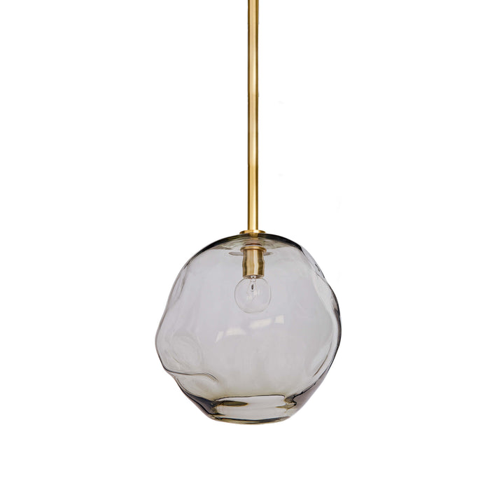 Regina Andrew  Molten Pendant Large With Smoke Glass (Natural Brass) Pendants Regina Andrew Brass  