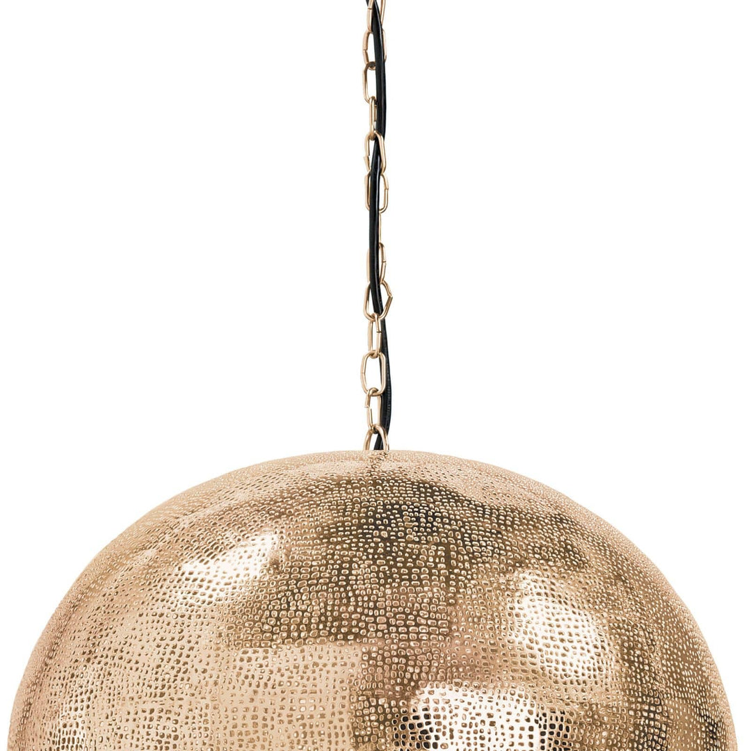 Regina Andrew  Pierced Metal Sphere Pendant (Natural Brass) Pendants Regina Andrew   