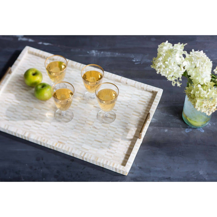 Regina Andrew Multi-Tone Bone and Brass Tray