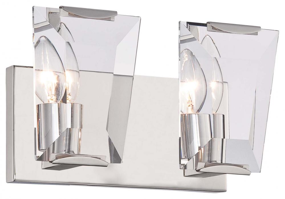 Minka Metropolitan 2 LIGHT BATH N2982 Vanity Lights Minka Metropolitan Nickel  