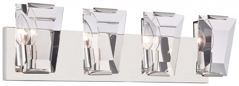 Minka Metropolitan 4 LIGHT BATH N2984 Vanity Lights Minka Metropolitan Nickel  