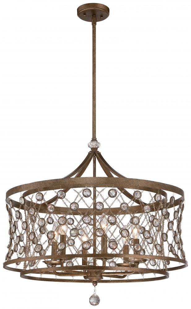 Minka Metropolitan 6 LIGHT PENDANT N6587 Pendants Minka Metropolitan Gold  