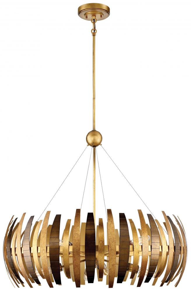 Minka Metropolitan 8 LIGHT CHANDELIER N7839 Chandeliers Minka Metropolitan Gold  