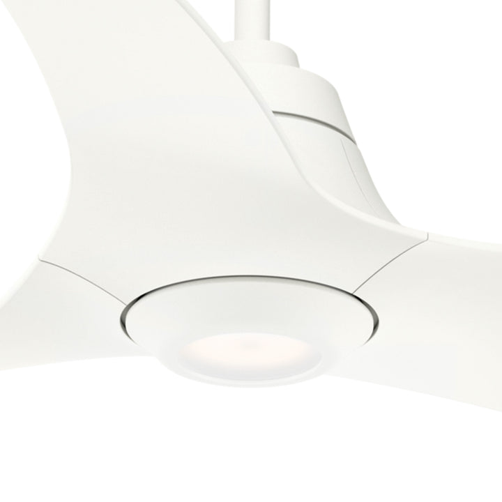 Hunter 60 inch Arwen Damp Rated Ceiling Fan with LED Light Kit and Handheld Remote Indoor Ceiling Fans Hunter Porcelain White Porcelain White / Porcelain White Painted Cased White